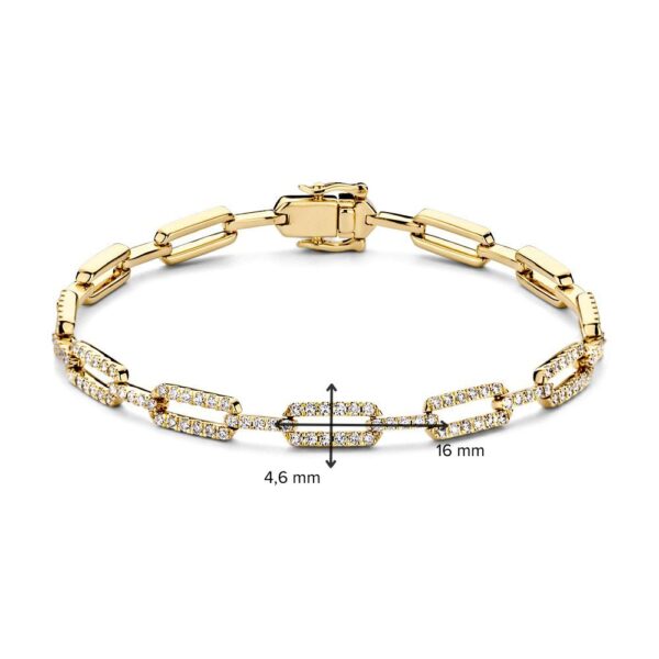 Armband geelgoud briljant 1,00 crt. - Afbeelding 3