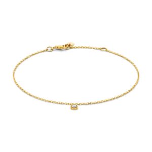 Armband geelgoud briljant 0,08 crt.
