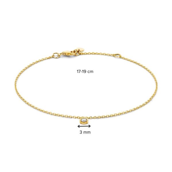 Armband geelgoud briljant 0,08 crt. - Afbeelding 2