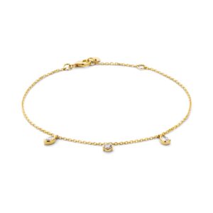 Armband geelgoud briljant 0,24 crt.