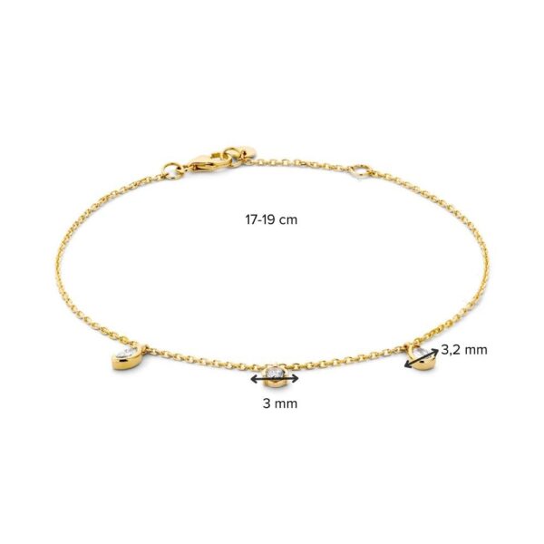 Armband geelgoud briljant 0,24 crt. - Afbeelding 2