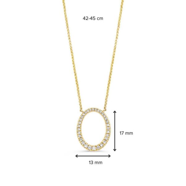 Collier geelgoud briljant 0,25 crt. - Afbeelding 2