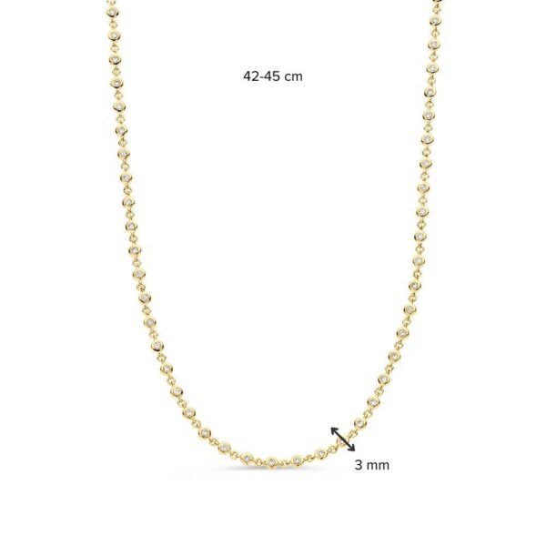 Collier geelgoud briljant 1,51 crt. - Afbeelding 2