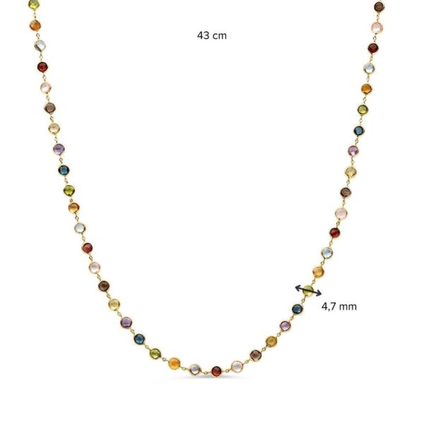 Collier geelgoud edelsteen - Afbeelding 2