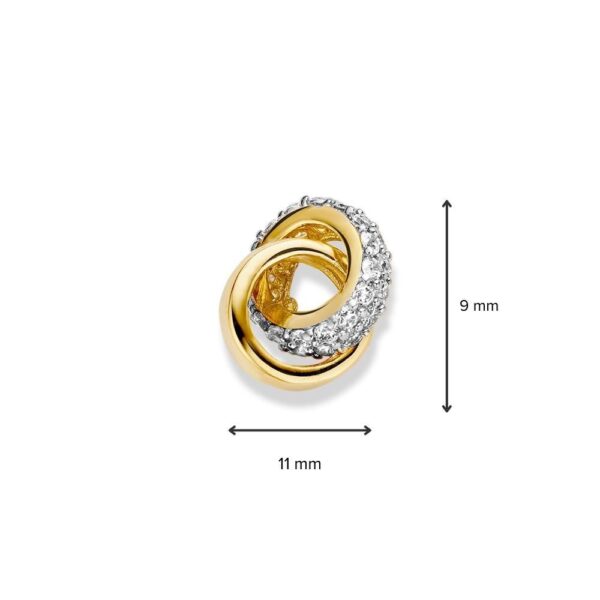 Hanger geelgoud zirkonia - Afbeelding 3