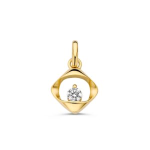 Hanger geelgoud zirkonia