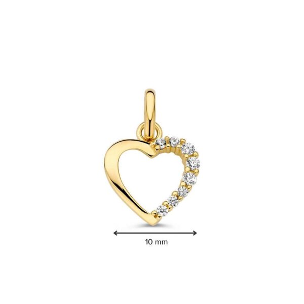Hanger geelgoud zirkonia - Afbeelding 2
