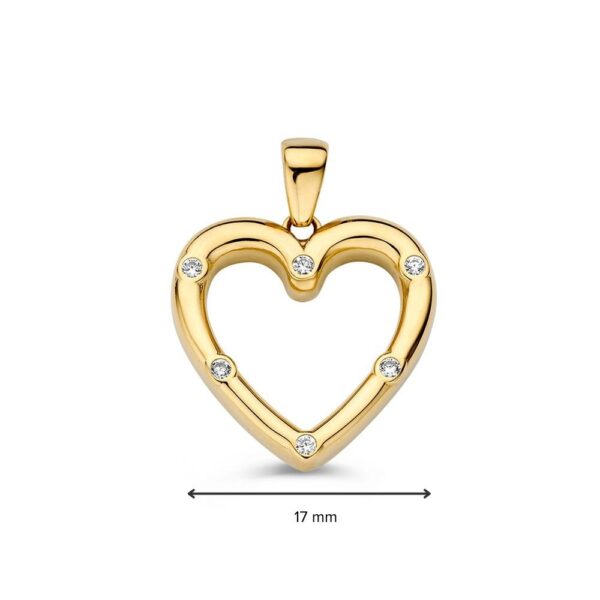 Hanger geelgoud zirkonia - Afbeelding 4