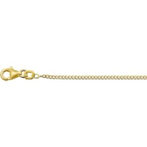 9k collier gourmette 4-zijdes geslepen 1,4 mm 41 - 43 - 45 cm 9K geel kleurig