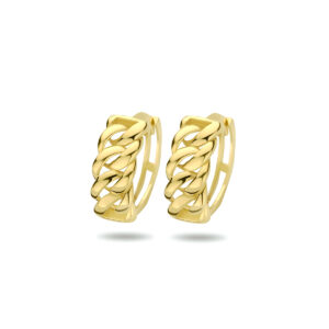 9k klapoorringen gourmet 13 mm 9K geel kleurig