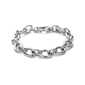 armband 11 mm 19,5 cm zilver gerhodineerd