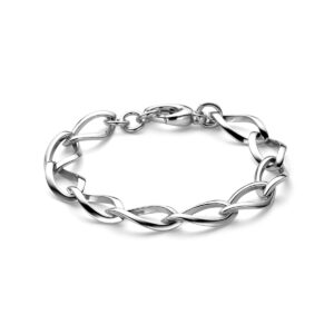 armband 11 mm 20 cm zilver gerhodineerd