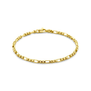 armband 3,0 mm 19 cm Silgold (geel met zilverkern)