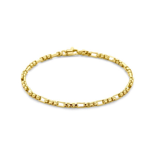 armband 3,0 mm 19 cm Silgold (geel met zilverkern)