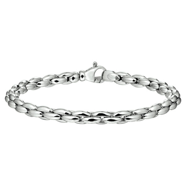 armband 5,0 mm 19,5 cm zilver gerhodineerd
