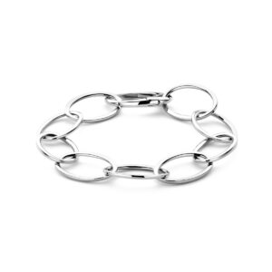 armband anker 16 mm 21 cm zilver gerhodineerd