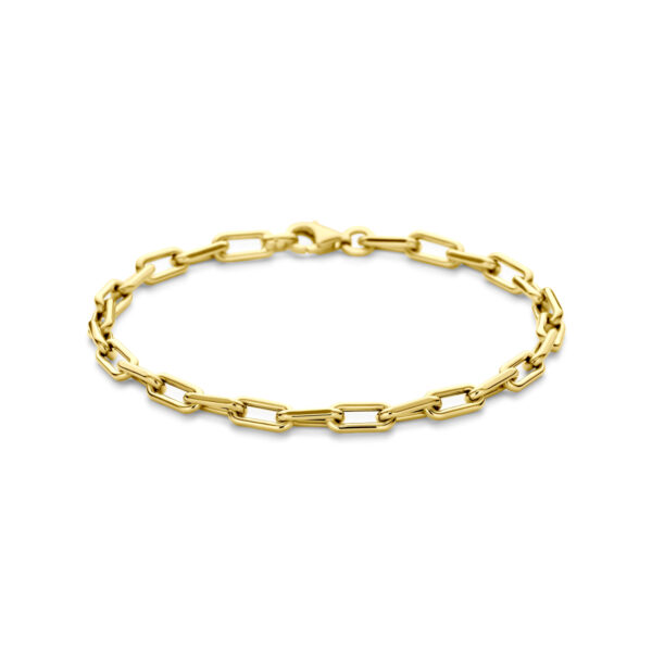 armband anker 4 mm 18 cm 14K geelgoud