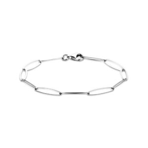 armband anker 5,1 mm 19 cm zilver gerhodineerd