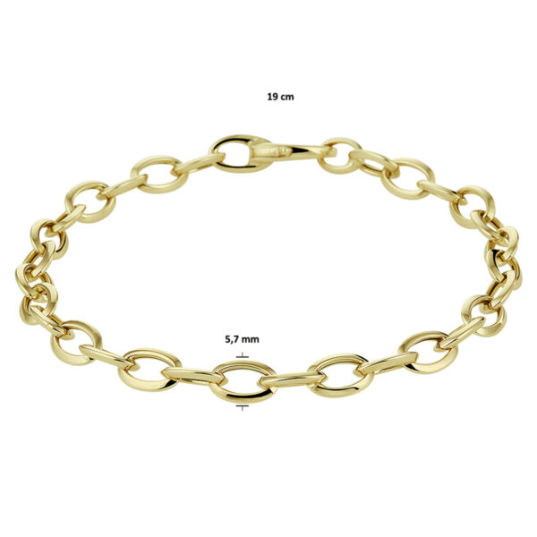 armband anker 5,7 mm 19 cm 14K geelgoud - Afbeelding 4