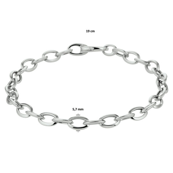 armband anker 5,7 mm 19 cm 14K witgoud - Afbeelding 3