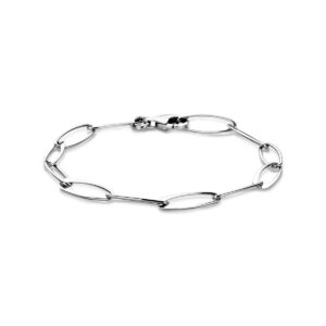 armband anker 6 mm 19 cm zilver gerhodineerd