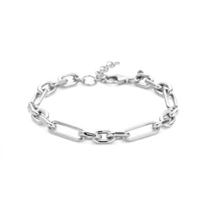 armband anker 6,5 mm 18 + 3 cm zilver gerhodineerd