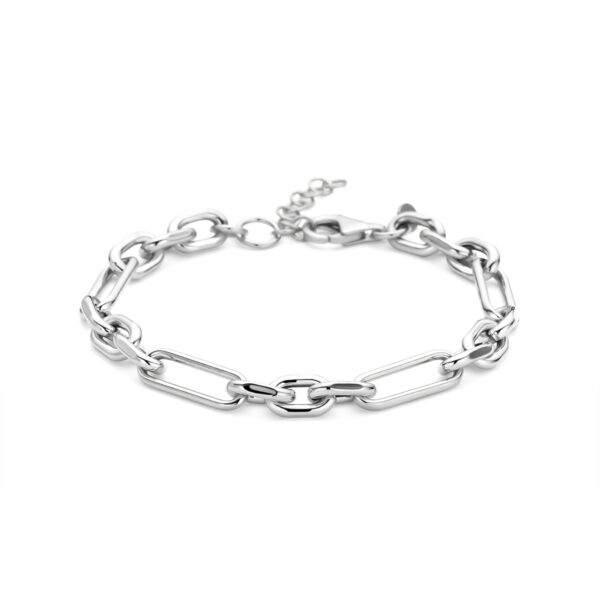 armband anker 6,5 mm 18 + 3 cm zilver gerhodineerd