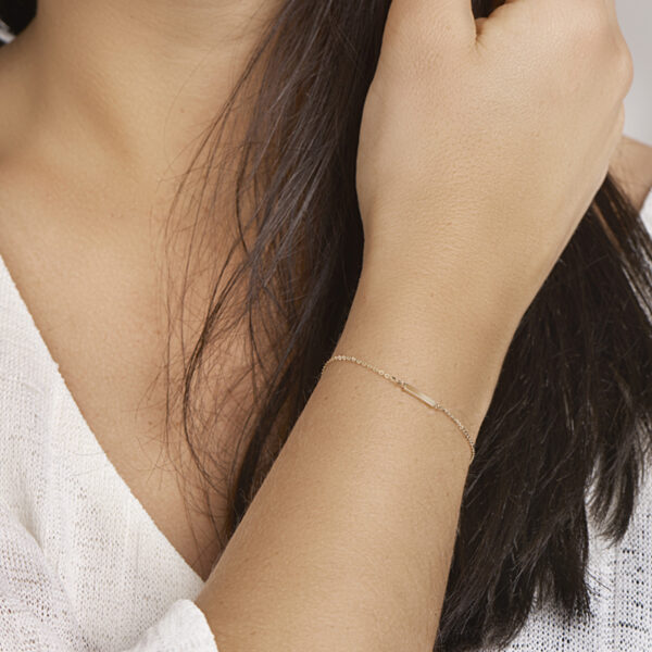 armband balkje 1,1 mm 16,5 - 18,5 cm 14K geelgoud - Afbeelding 2