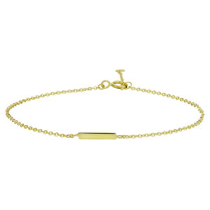 armband balkje 1,1 mm 16,5 - 18,5 cm 14K geelgoud