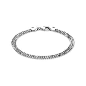 armband bolletjes 4,5 mm 18 cm zilver gerhodineerd