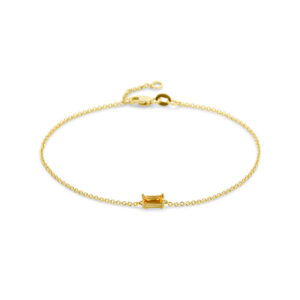 armband citrien  16,5 - 18 cm 14K geelgoud