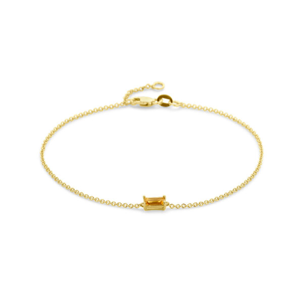 armband citrien  16,5 - 18 cm 14K geelgoud