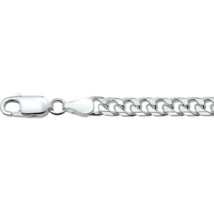 armband geslepen gourmet 6,0 mm 21 cm zilver gerhodineerd
