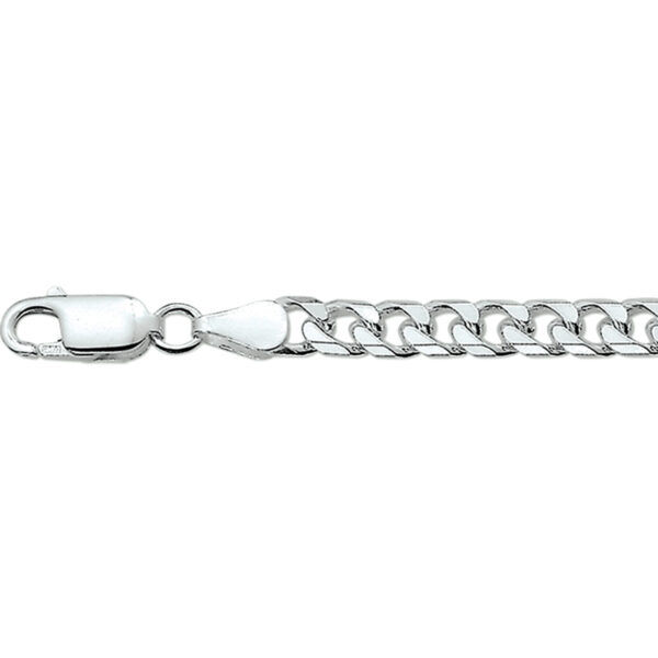 armband geslepen gourmet 6,0 mm 21 cm zilver gerhodineerd
