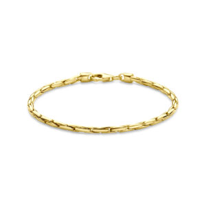 armband gourmette 2,8 mm 18 cm Silgold (geel met zilverkern)