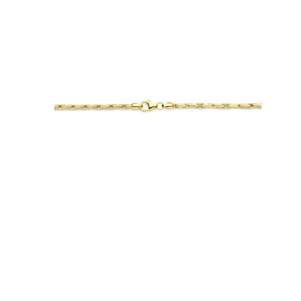 armband gourmette 2,8 mm 45 cm Silgold (geel met zilverkern) - Afbeelding 3