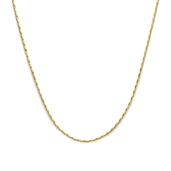 armband gourmette 2,8 mm 45 cm Silgold (geel met zilverkern)