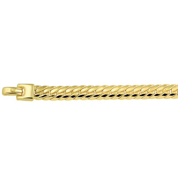 armband gourmette 6,5 mm 17 cm 14K geelgoud - Afbeelding 2