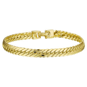 armband gourmette 6,5 mm 17 cm 14K geelgoud