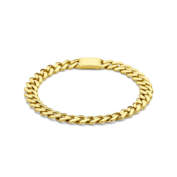 armband gourmette massief 7,5 mm 20 cm 18K geelgoud