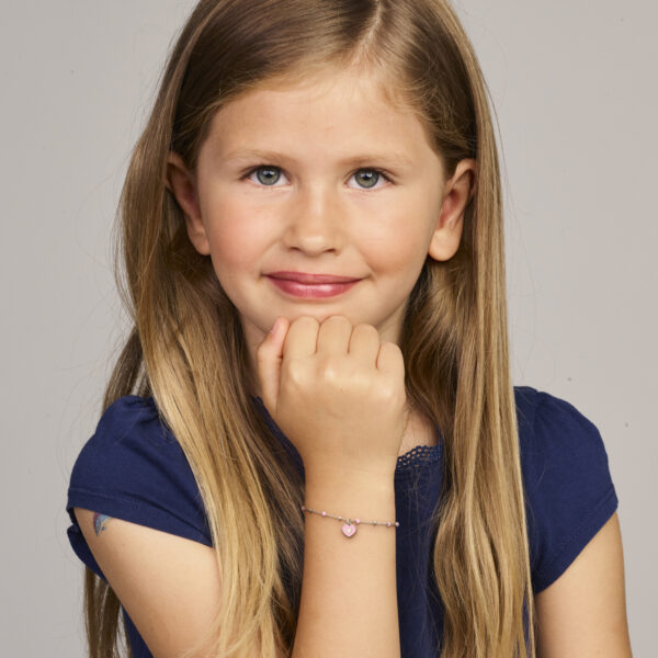 armband hartje 13 + 3 cm zilver gerhodineerd - Afbeelding 2