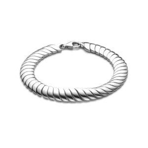 armband omega 9 mm 19 cm zilver gerhodineerd