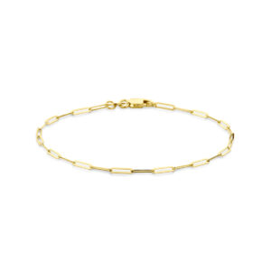 armband paperclip 1,8 mm 18 cm 14K geelgoud
