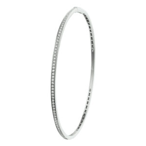 bangle diamant 0.44ct h si scharnier 2 x 60 mm 14K witgoud