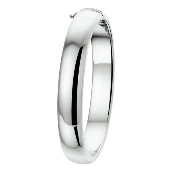 bangle scharnier massief 10 x 60 mm zilver gerhodineerd