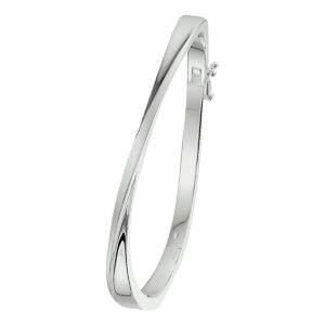 bangle scharnier poli/mat 5,5 x 60 mm zilver gerhodineerd