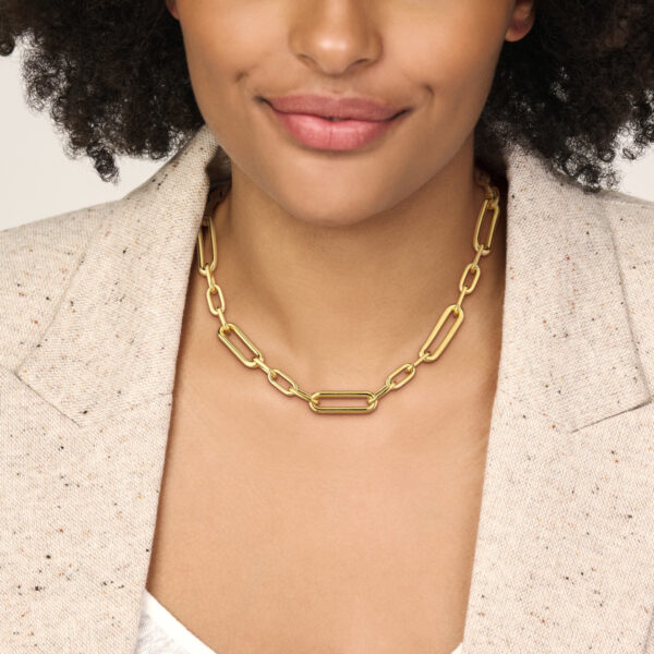 collier 11 mm 43 + 3 cm 14K geelgoud - Afbeelding 2