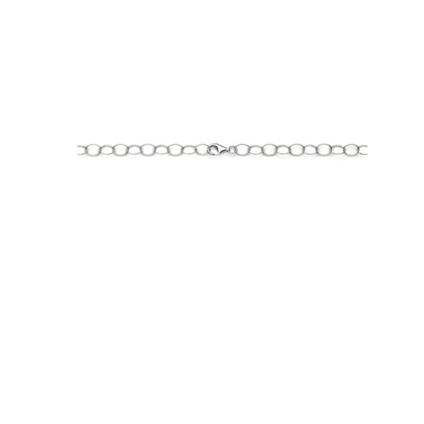 collier 11 mm 45 cm zilver gerhodineerd - Afbeelding 3