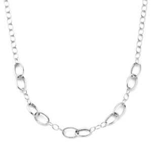 collier 11 mm 45 cm zilver gerhodineerd