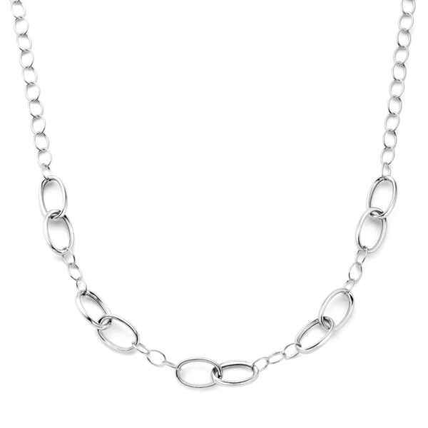 collier 11 mm 45 cm zilver gerhodineerd